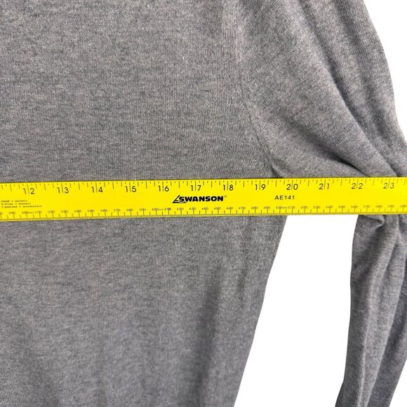J. Crew Sweater Mens Medium V-Neck Pullover Cotton Merino Wool Blend Gray Preppy - Picture 10 of 10